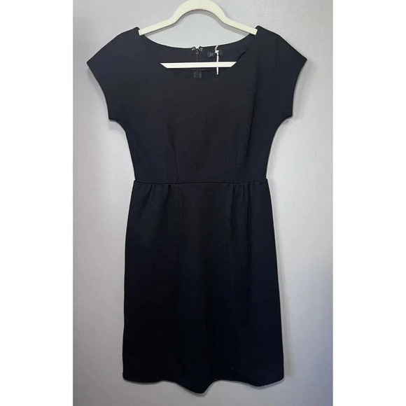 J.Crew Factory Knit Cap Sleeve Dress size 0 Black Casual Workwear - Picture 1 of 6